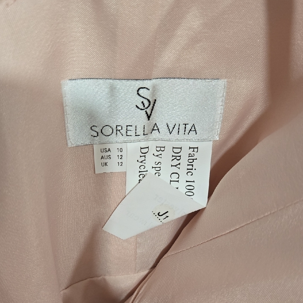 Sorella Vita Light Pink Dress Size 10 - Picture 7 of 8